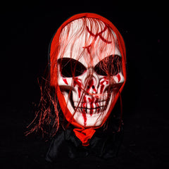 Halloween Skull Ghost Mask with Long Hair for Parties