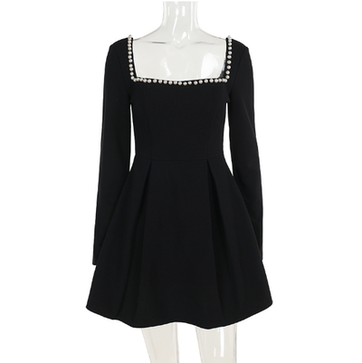 Jane Dress with Pearl Square Neck (One Piece)